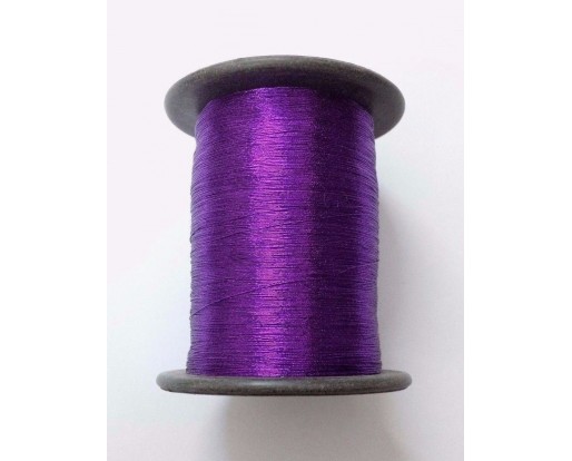 VIOLET - Spool of Shiny Metallic Thread Yarn - For Crochet Sewing Embroidery Handwork Artwork Jewelry